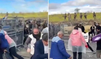 Öcalan yürüyüşüne jandarma izin vermedi! Göstericiler taş yağmuruna tuttu
